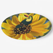 ひまわりオウム紙プレート ペーパープレート (アングル)