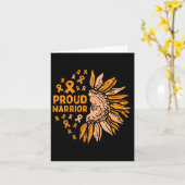 ひまわりオレンジリボン誇りを持った戦士の白血病阿波 カード (黄色い花)