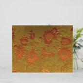 ひまわりオレンジ金ゴールドフローラアートデザインデカップージ (スタンド正面)