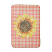 ひまわりオンギンガム バスマット (正面縦)