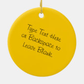 ひまわりオーナメントパーソナライズされたひまわりの贈り物 セラミックオーナメント (裏面)