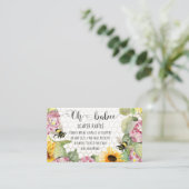 ひまわりオーベー(昆虫)マルハナバチガールおむつラッフル 名刺 (スタンド正面)