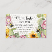 ひまわりオーベー(昆虫)マルハナバチガールおむつラッフル 名刺 (正面)