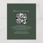 ひまわりオールインワンQRコード結婚式招待状 (裏面)