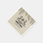 ひまわりカウボーイブーツ素朴カントリーウェディング スタンダードカクテルナプキン (角)