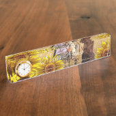 ひまわりカウボーイ机用ネームプレート デスクネームプレート (側面)