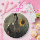 ひまわりカウボーイ紙プレート ペーパープレート (パーティー)