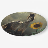 ひまわりカウボーイ紙プレート ペーパープレート (アングル)