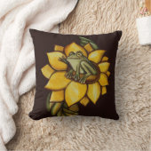 ひまわりカエルフローラ霜の花 クッション (ブランケット)
