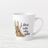 ひまわりカスタマイズ付きネームギター カフェラテマグ (右)