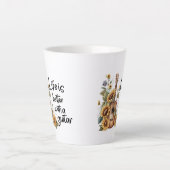 ひまわりカスタマイズ付きネームギター カフェラテマグ (正面)