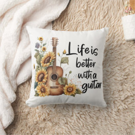ひまわりカスタマイズ付きネームギター クッション