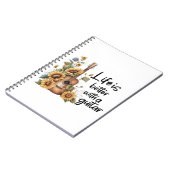 ひまわりカスタマイズ付きネームギター ノートブック (左側)