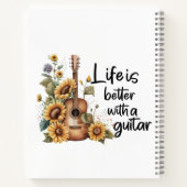 ひまわりカスタマイズ付きネームギター ノートブック (裏面)