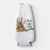 ひまわりカスタマイズ付きネームギター ボトルクーラー (正面)