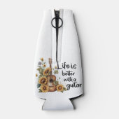 ひまわりカスタマイズ付きネームギター ボトルクーラー (裏面)