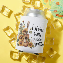 ひまわりカスタマイズ付きネームギター 缶クーラー