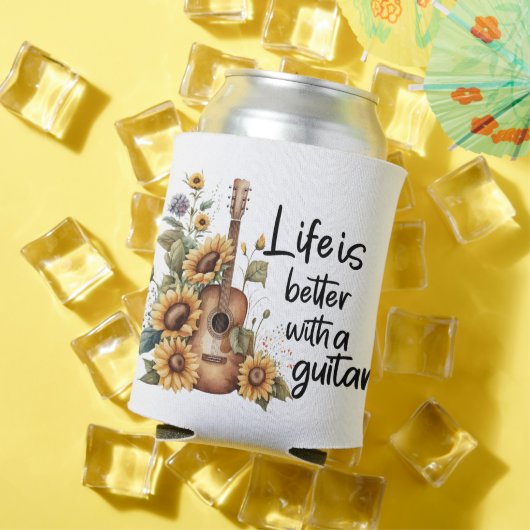 ひまわりカスタマイズ付きネームギター 缶クーラー (インサイチュ 夏)