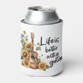 ひまわりカスタマイズ付きネームギター 缶クーラー (缶正面)