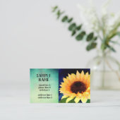 ひまわりカスタムアート名刺ブルーとイエロー 名刺 (スタンド正面)