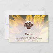 ひまわりカスタムハッピーバースデー ノートカード (裏面)