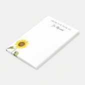 ひまわりカスタムフローラ自分の名前を追加する女性 ポストイット (アングル)