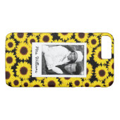 ひまわりカスタム付き写真と名前の背景 Case-Mate iPhoneケース (裏面(横))