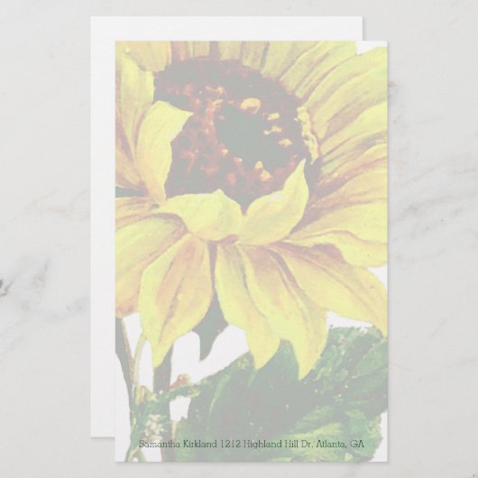 ひまわりカスタム文房具 便箋 (正面/裏面)