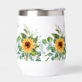 ひまわりカスタム花モノグラムイニシャル名 (左面)