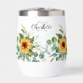 ひまわりカスタム花モノグラムイニシャル名 (正面)