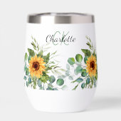 ひまわりカスタム花モノグラムイニシャル名 (背面)