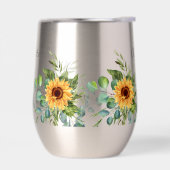 ひまわりカスタム花モノグラムイニシャル名 (左面)