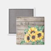 ひまわりカスタム花 マグネット (正面/裏面)