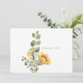 ひまわりカスタム葉空白の葉ありがとう サンキューカード (スタンド正面)