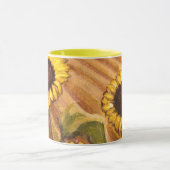 ひまわりカップマグカップ明るい黄色のカップグラス マグカップ (中央)