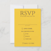 ひまわりカップルの食べ物の選択 出欠カード (正面)