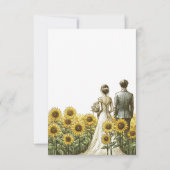 ひまわりカップルの食べ物の選択 出欠カード (裏面)