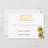 ひまわりカップル 出欠カード (正面)