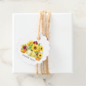 ひまわりカボチャありがとう赤ちゃんシャワーお願い フェイバータグ (インサイチュ)