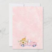 ひまわりカボチャのトラック赤ちゃんシャワーサンキューカード 招待状 (裏面)