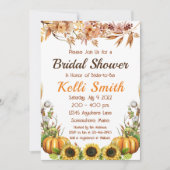 ひまわりカボチャ秋ブライダルシャワー招待状 招待状 (正面)