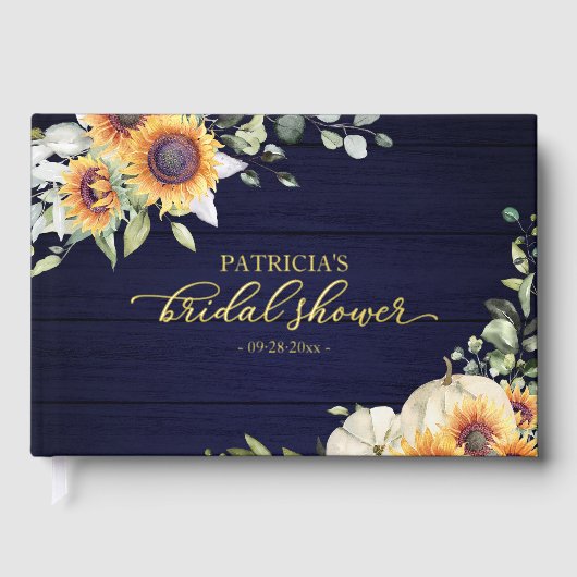 ひまわりカボチャ秋ブライダルシャワー ゲストブック (正面)