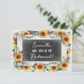 ひまわりカボチャ秋ブライダルパーティ提案カード 招待状 (スタンド正面)