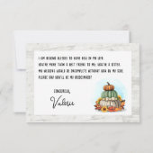 ひまわりカボチャ秋ブライダルパーティ提案カード 招待状 (裏面)