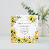 ひまわりカボチャ秋秋70誕生日 招待状 (スタンド正面)