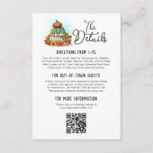 ひまわりカボチャ素朴カントリー結婚式詳細 エンクロージャーカード (正面)