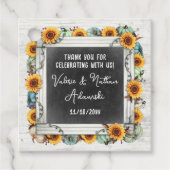 ひまわりカボチャ素朴ンカルボードフ結婚ァームズ フェイバータグ (正面)