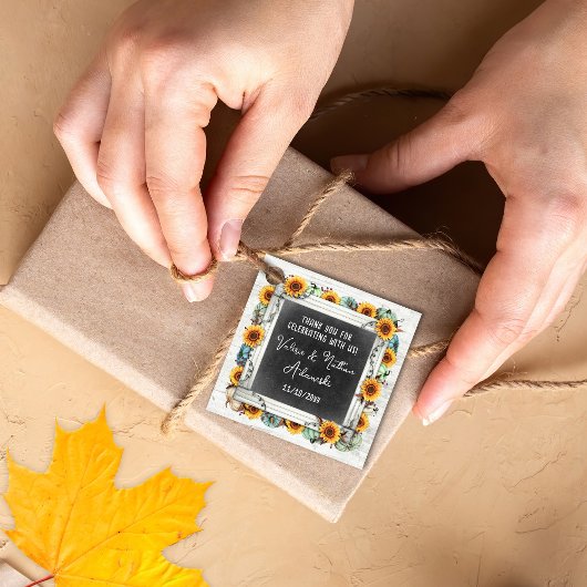 ひまわりカボチャ素朴ンカルボードフ結婚ァームズ フェイバータグ