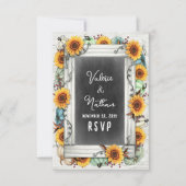 ひまわりカボチャ素朴ンカントリーファーム秋の結婚式 出欠カード (正面)