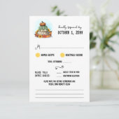 ひまわりカボチャ素朴ンカントリーファーム秋の結婚式 出欠カード (スタンド正面)